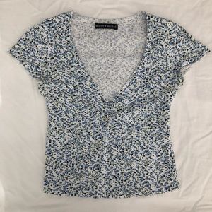 Brandy Melville Gina Top Rare Blue Floral